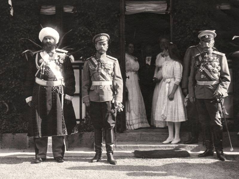 Tsar Nicolas II and Emir of Bukhara, .1910s.