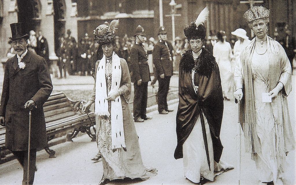 Tsarina Maria Fyodorovna of Russia visiting Britain, 1890s.