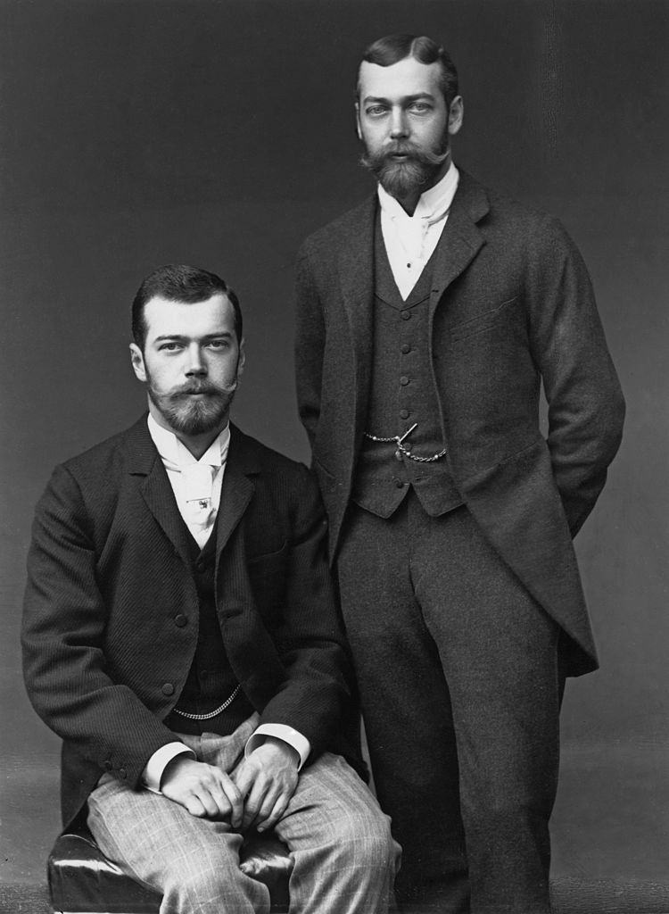 Nicholas II with his cousin, Prince George.