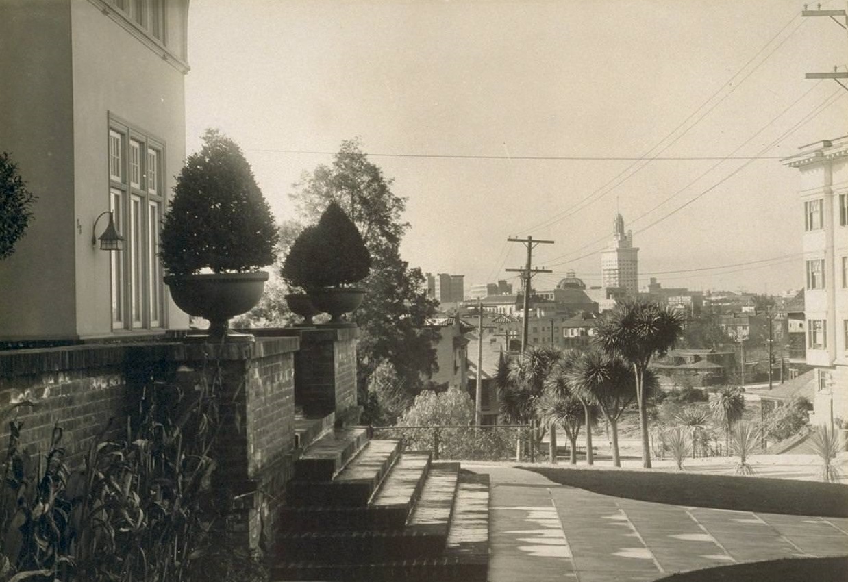 Up the hill from City Hall, Oakland, 1930s