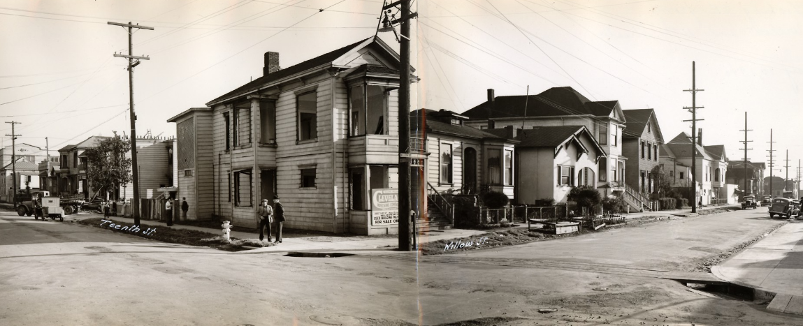 Looking SE from Willow and 10th Streets, January 10, 1940