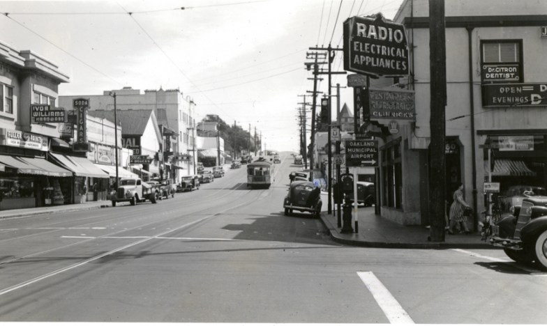 Corner of Fruitvale Avenue and Hopkins Street/US Route 50 (later MacArthur Boulevard), 1940s