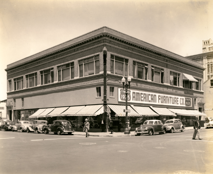 American Furniture Co. building, northwest corner of Clay and 11th Streets, 1940s