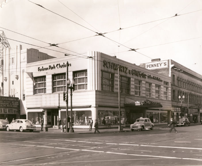 Southwest corner of 12th Street and Broadway, 1940