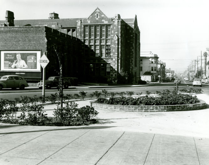 Foothill Boulevard near 22nd Avenue in the San Antonio district of Oakland, 1940s