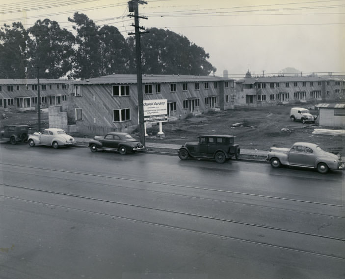 Lockwood Gardens public housng development under construction in the Havenscourt, 1940s