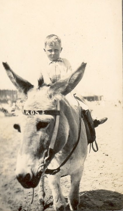 Historical Photos of People Enjoying Donkey Rides on the Beach from the Early 20th Century