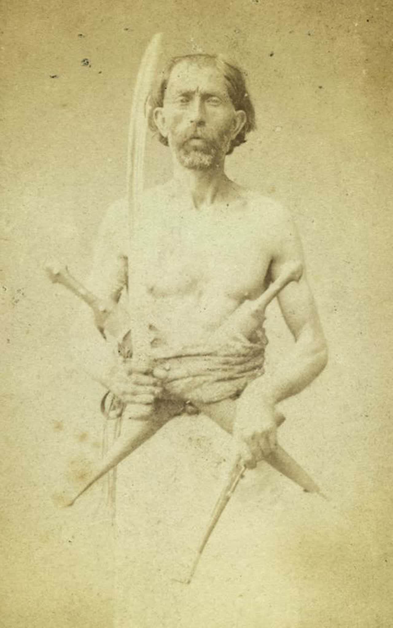 A Persian man with weapons.