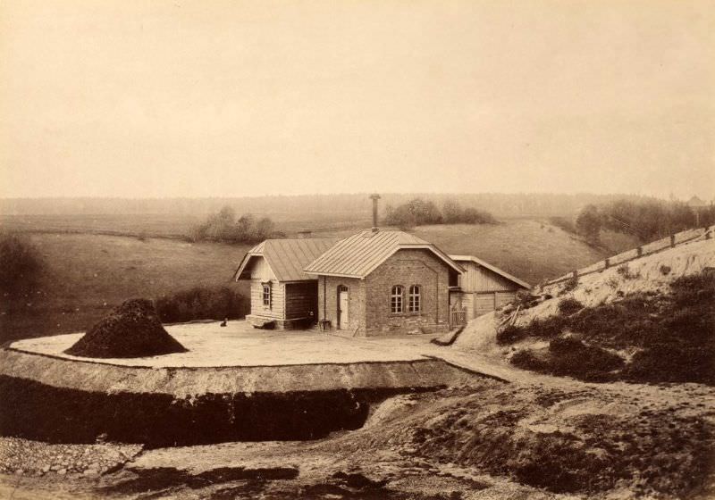 Pumping station at the Sangaste train station, June 3, 1889