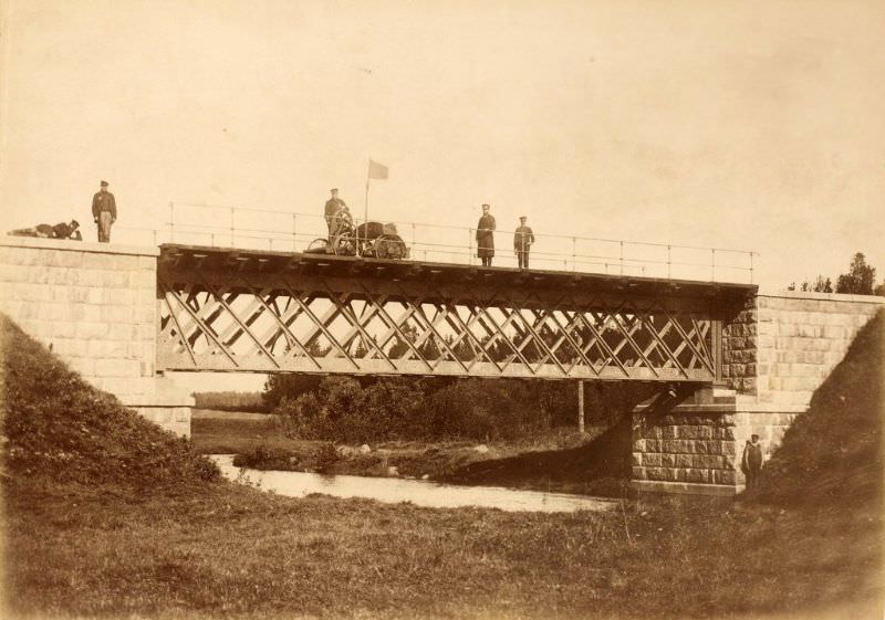 Railway bridge over the Ärnu River, November 4, 1889