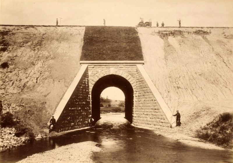 Railway culvert over the Līgatne River, June 12, 1889