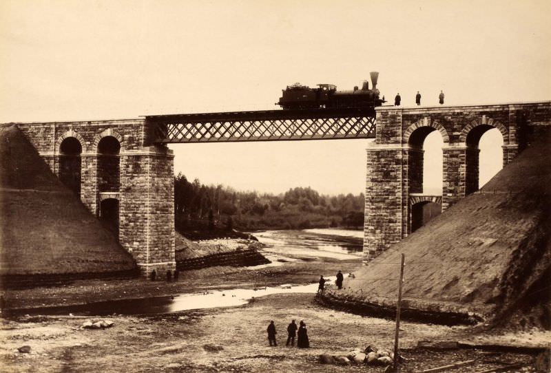 Railway bridge over the Rauna River, after the end of construction, September 24, 1887