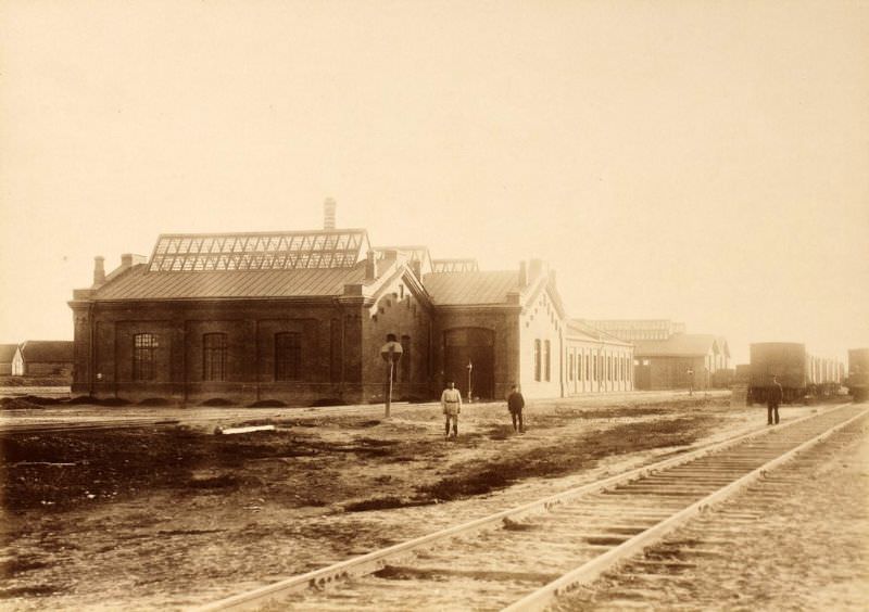 Workshops of the Pskov-Riga Railway in Valga, April 30, 1890