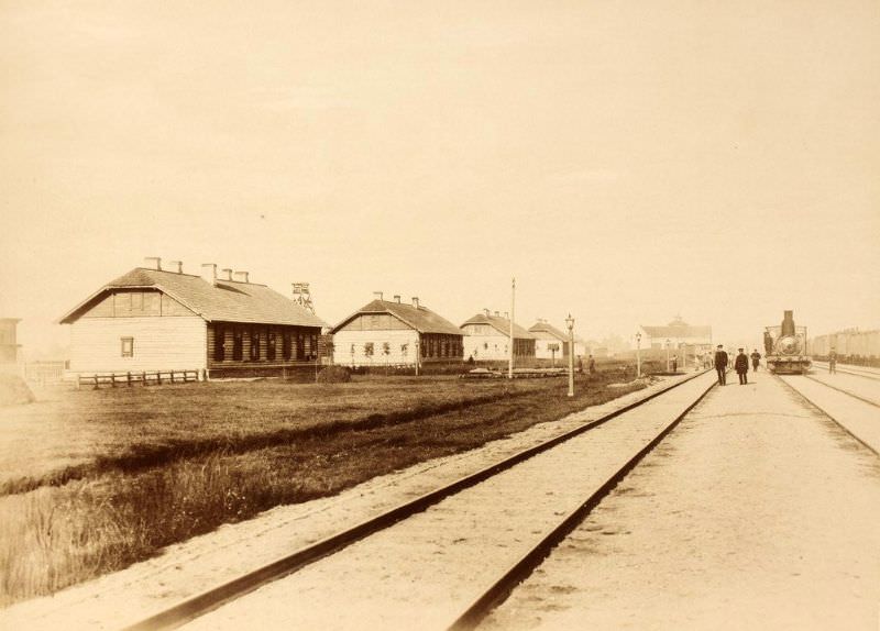 Čiekurkalns (Marshalling Yard) train station in Riga, June 12, 1889