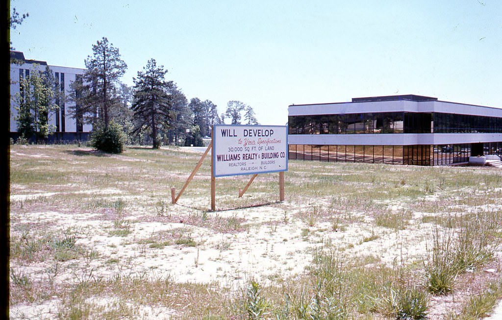 3200 Wake Forest Road, Raleigh. 1305 Navaho Drive in background, 1970s