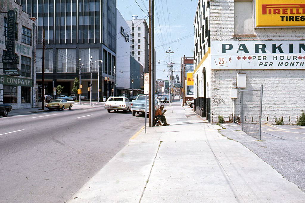 400 block of Wilmington Street looking north, Raleigh, 1970s