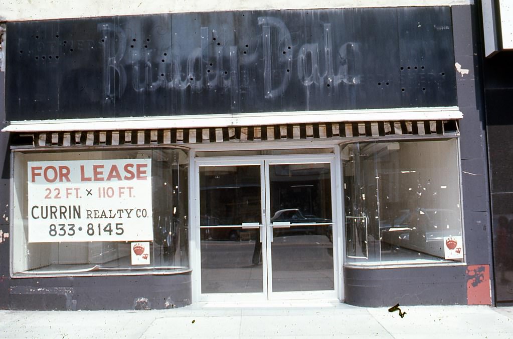 Former Buddy Dale Hat Shop, 213 Fayetteville Street, Raleigh, 1970s