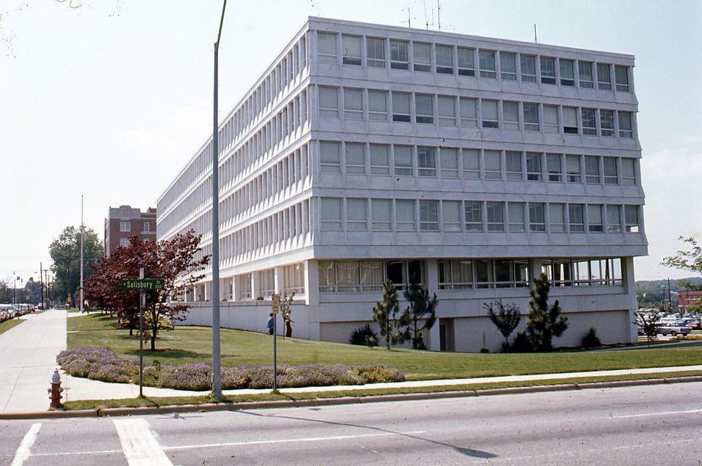 Salisbury and Jones Streets, State Personnel Building, 1970s