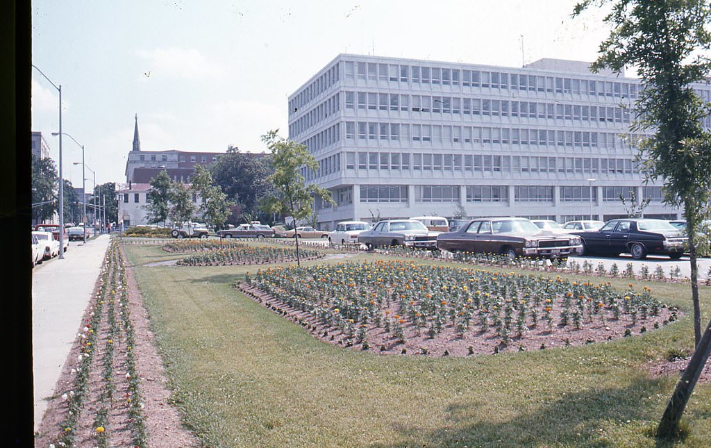 200 North Salisbury Street, Raleigh, looking south, 1970s