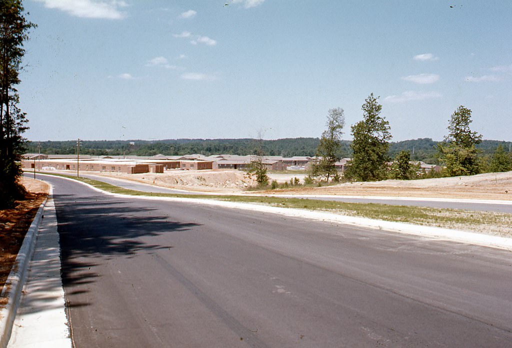 100 Sunnybrook Road, Raleigh, looking north, 1970s