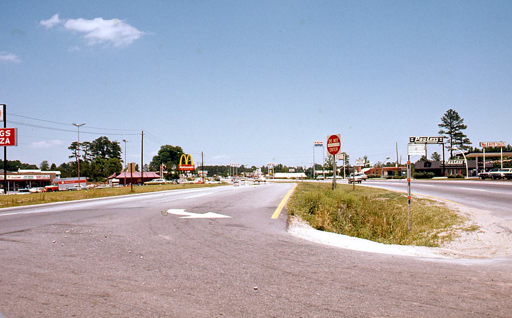 3151 Capital Boulevard (North Boulevard) looking north, Raleigh, 1970s