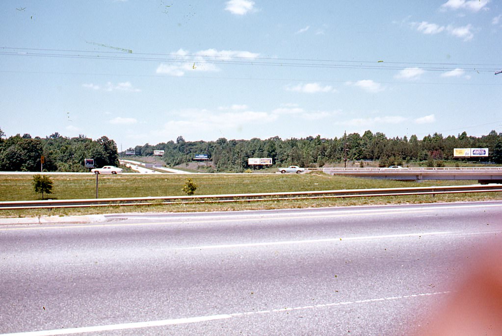 Capital Boulevard (North Boulevard) Beltline overpass, Raleigh, 1970s