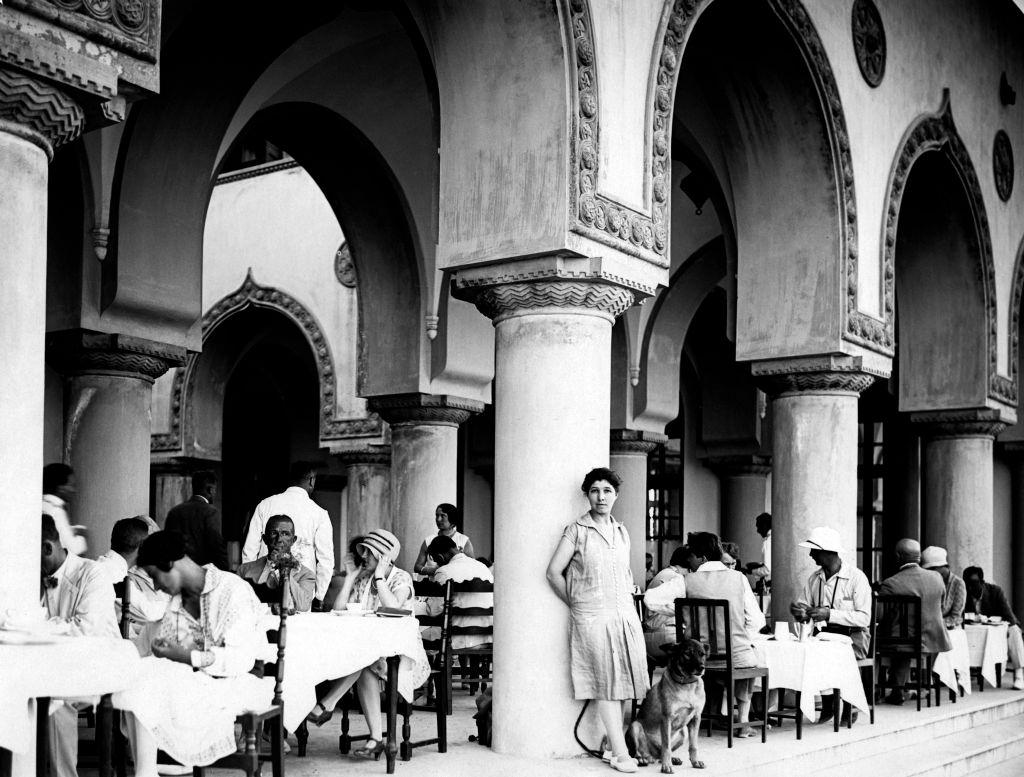 A tea time in the hotel of Rhodes, 1920s.