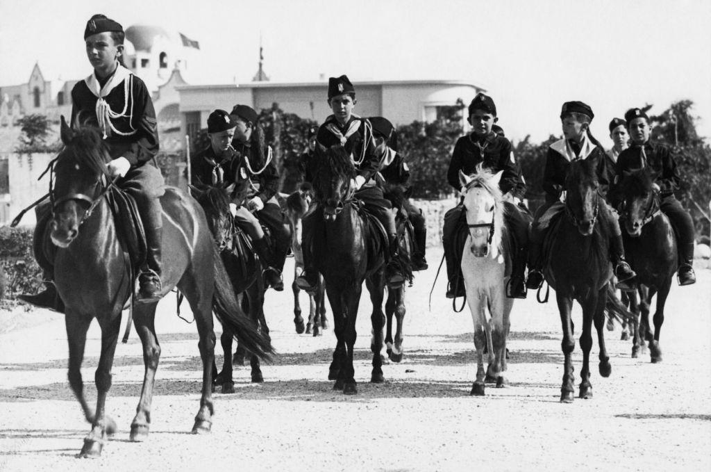 Balilla on horseback in Rhodes, 1935.