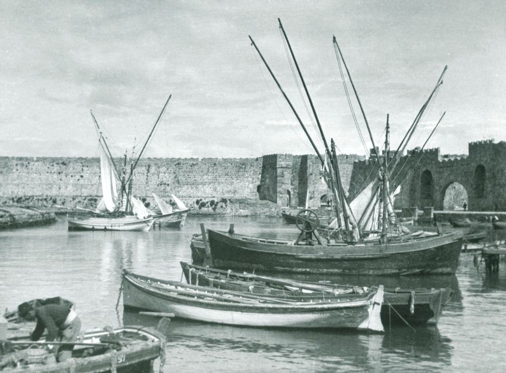 The harbour, Rhodes, 1937.