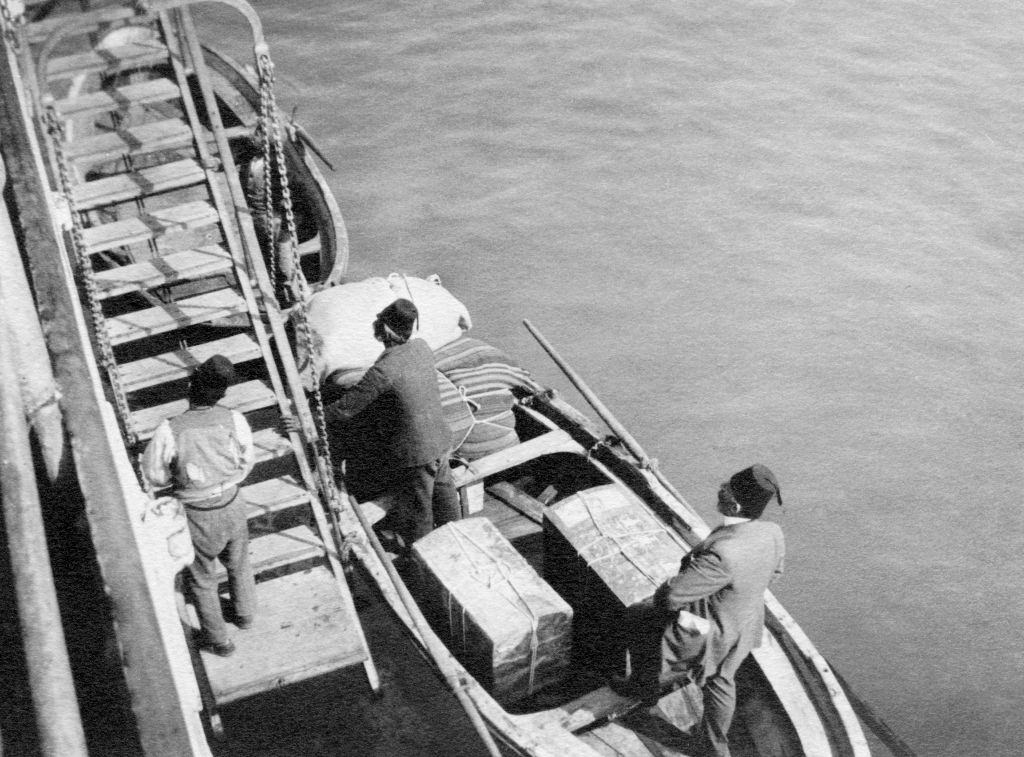 Loading to palaky, Rhodes, 1912.