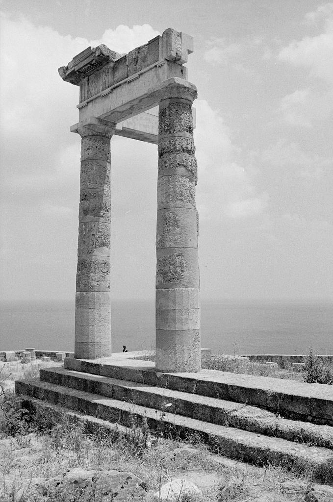 The acropolis of Lindos. Lindos, 1970s