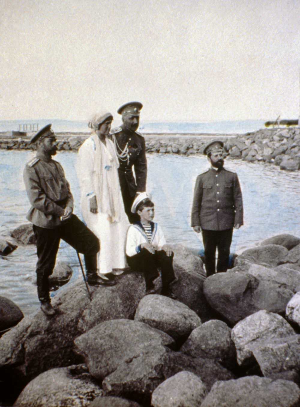 The Tsar (at left) and family.