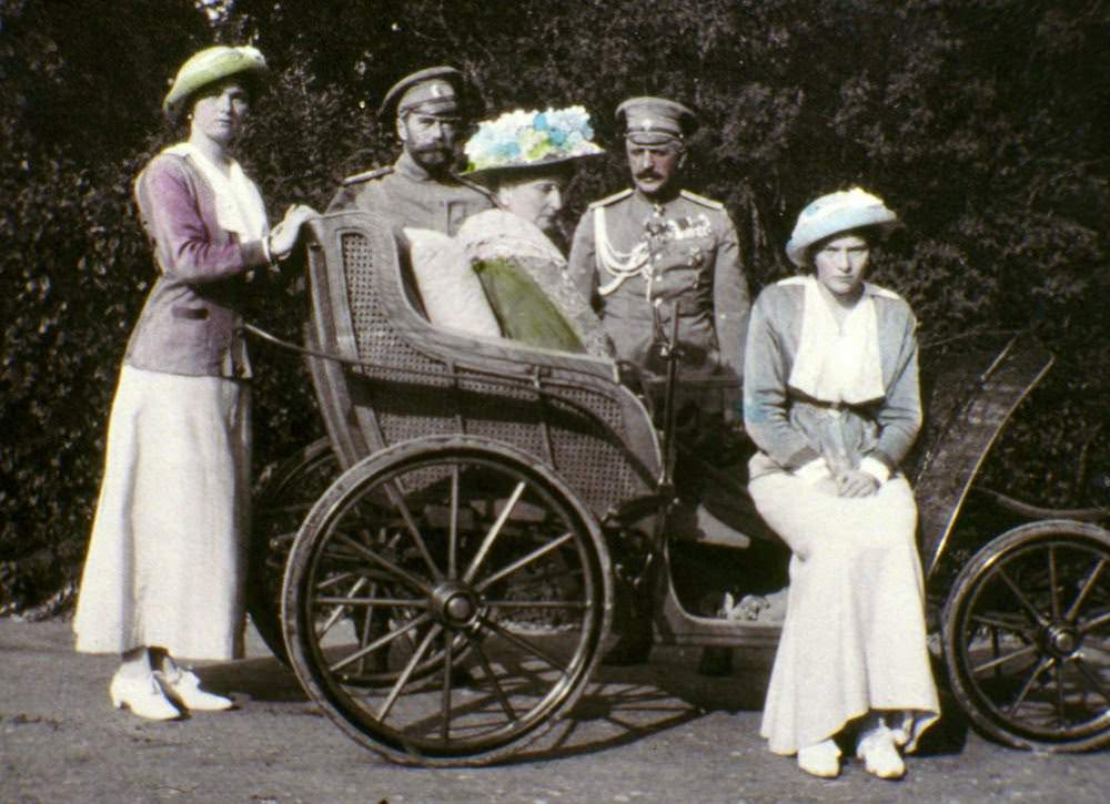 The Tsar (second from left) and family.