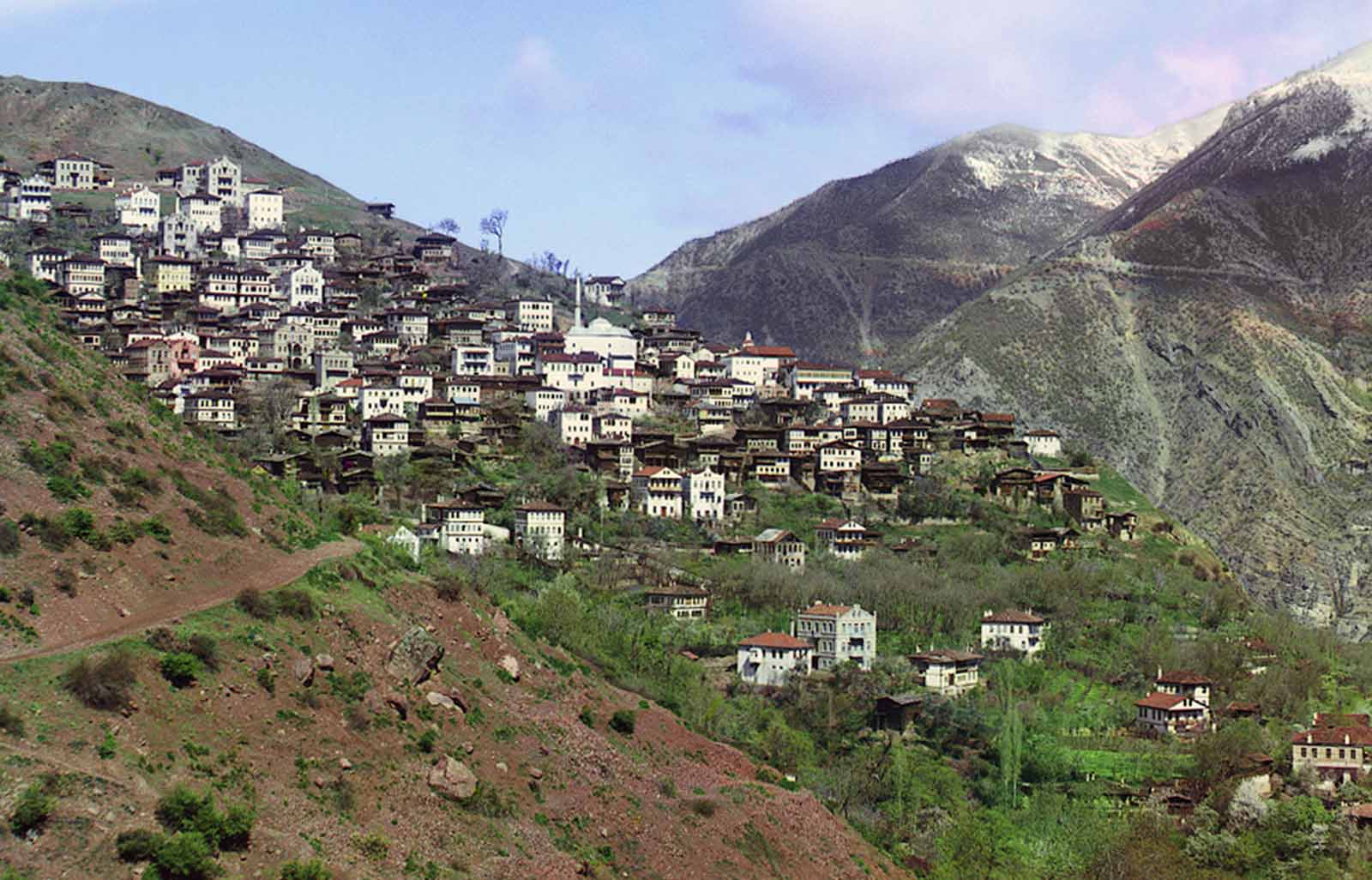 General view of Artvin (now in Turkey) from the small town of Svet, 1910.