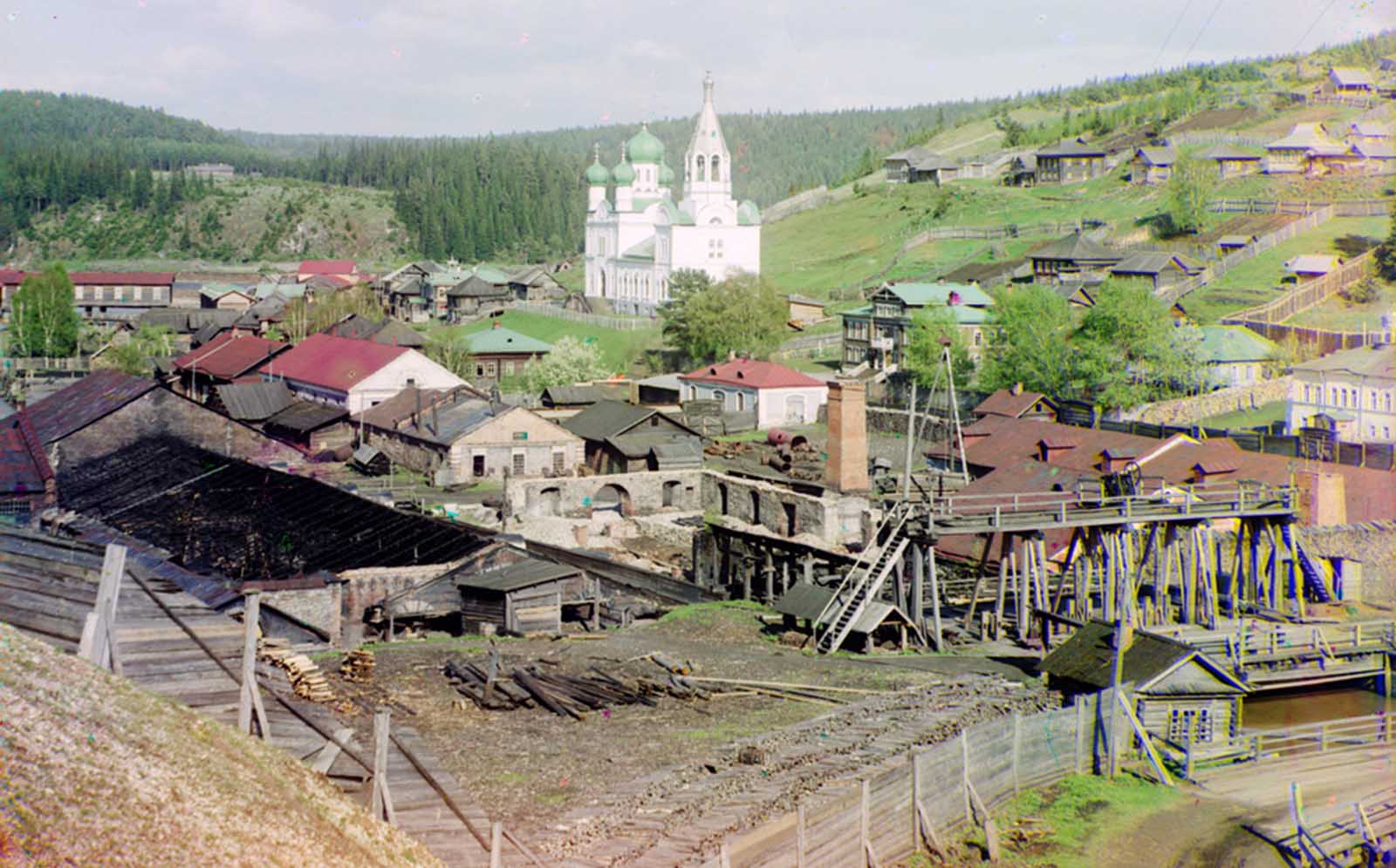 Factory in Kyn, Russia, belonging to Count S.A. Stroganov, 1912.