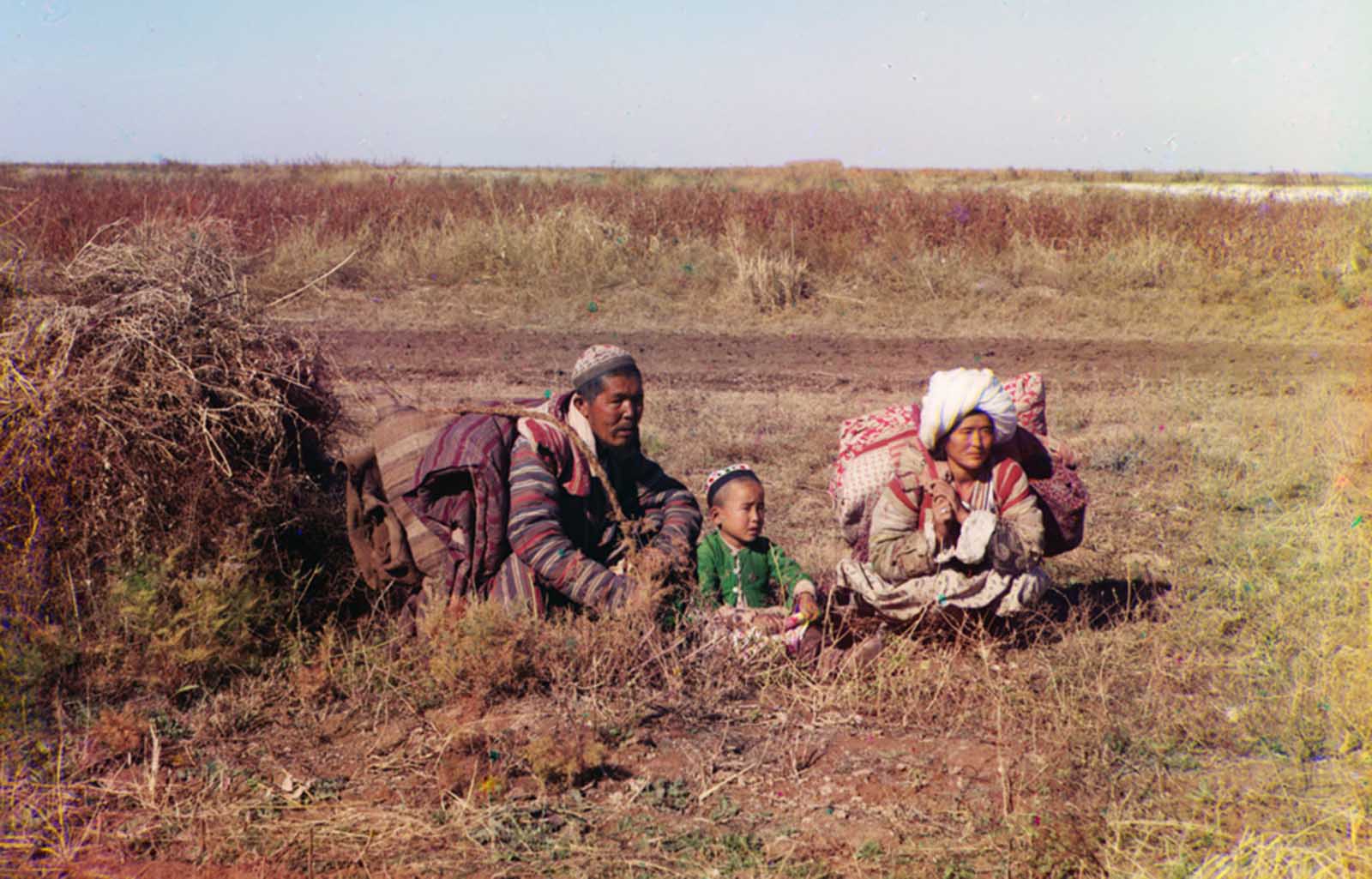 Nomadic Kirghiz on the Golodnaia Steppe in present-day Uzbekistan and Kazakhstan, 1910.