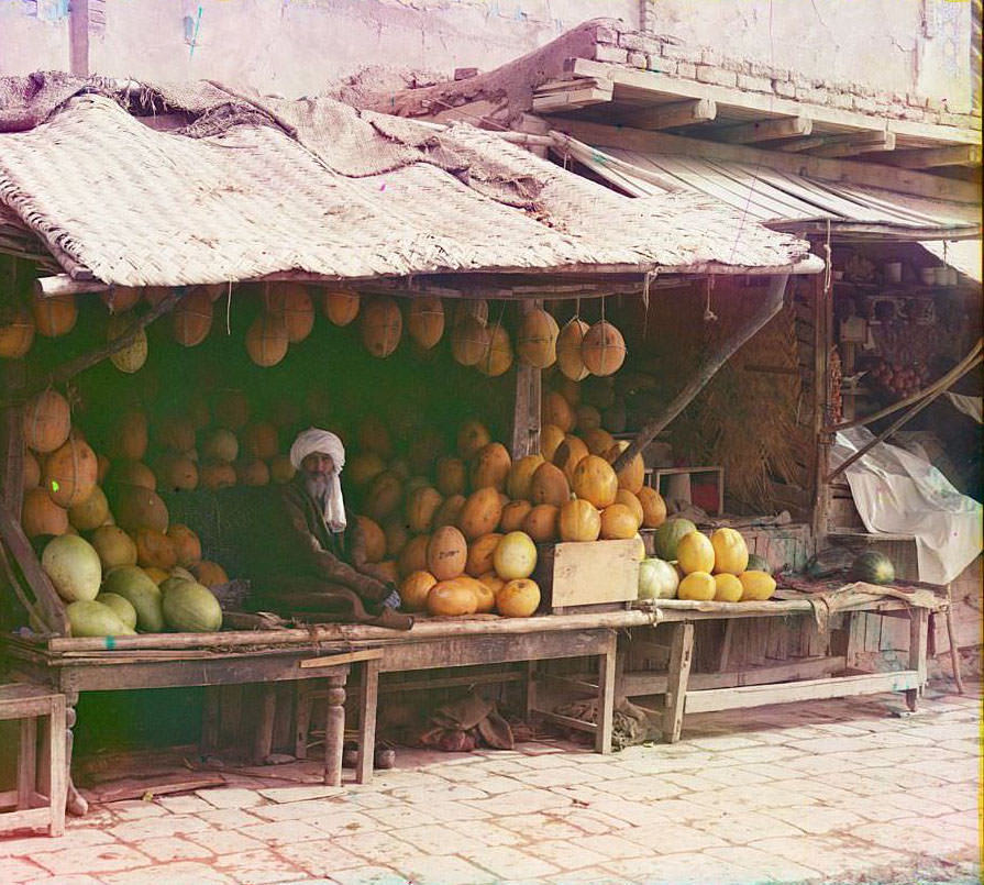 Melon vendor, ca. 1910s