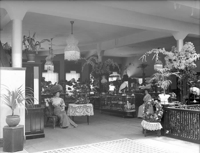 Keith O'Brien Company Millinery Department with Women, March 1908.