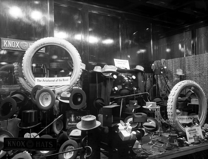 Gardner and Adams Window at Night, 1908.