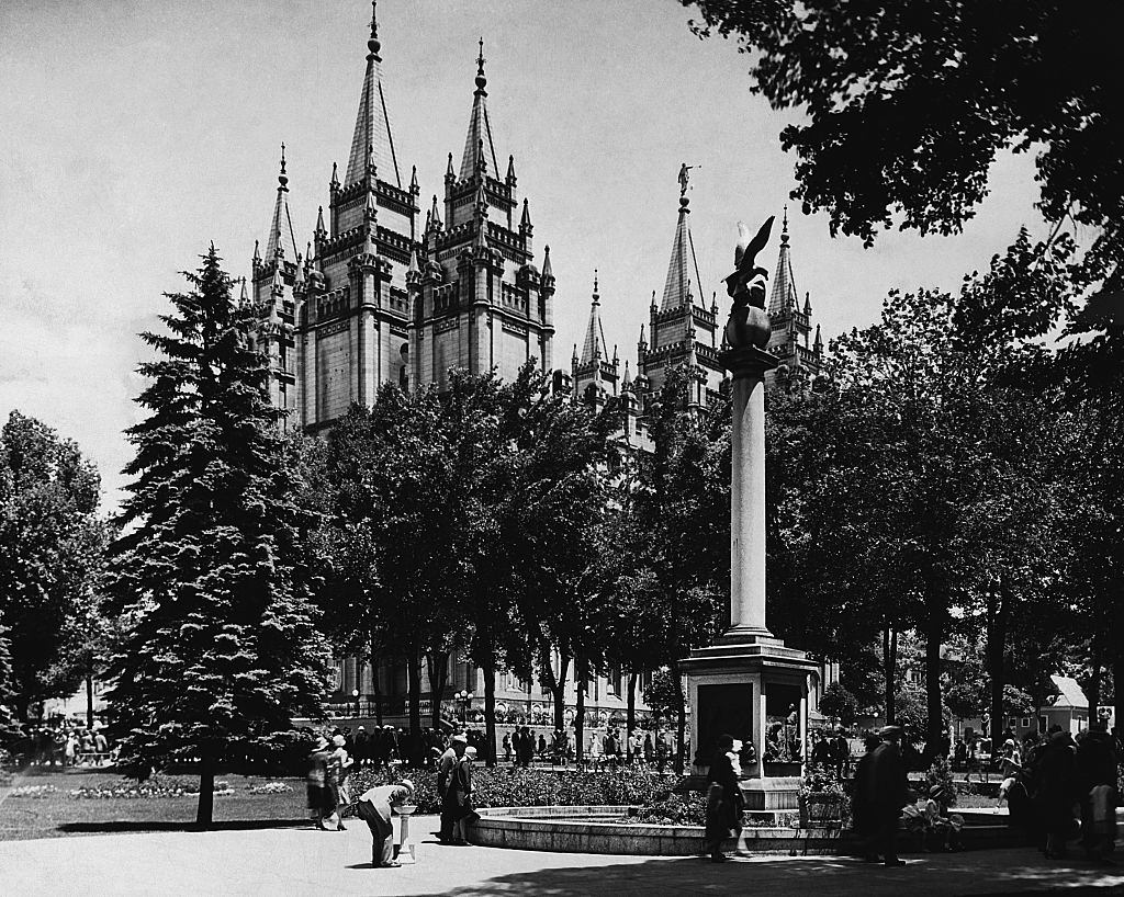 The Mormon Temple at Salt Lake City, 1900.
