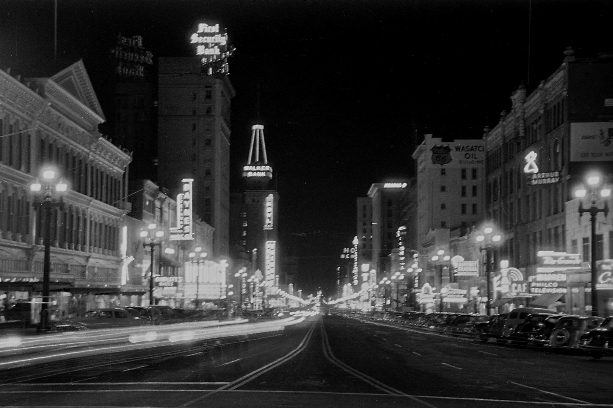 Looking down Main Street in Salt Lake City