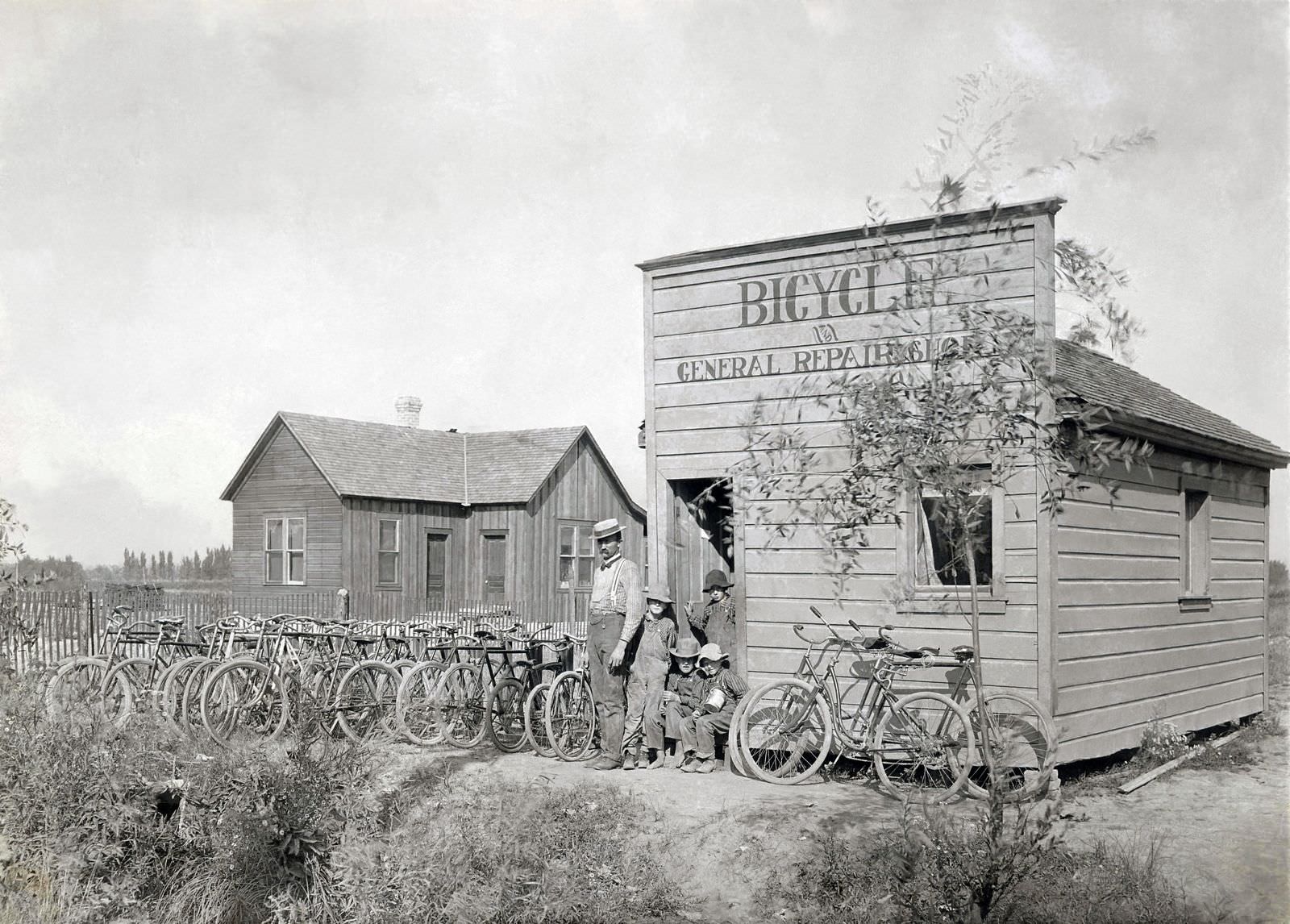 E. L. Horr opened a bicycle repair and rental shop in Murray Utah at 4473 South State Street in 1902.