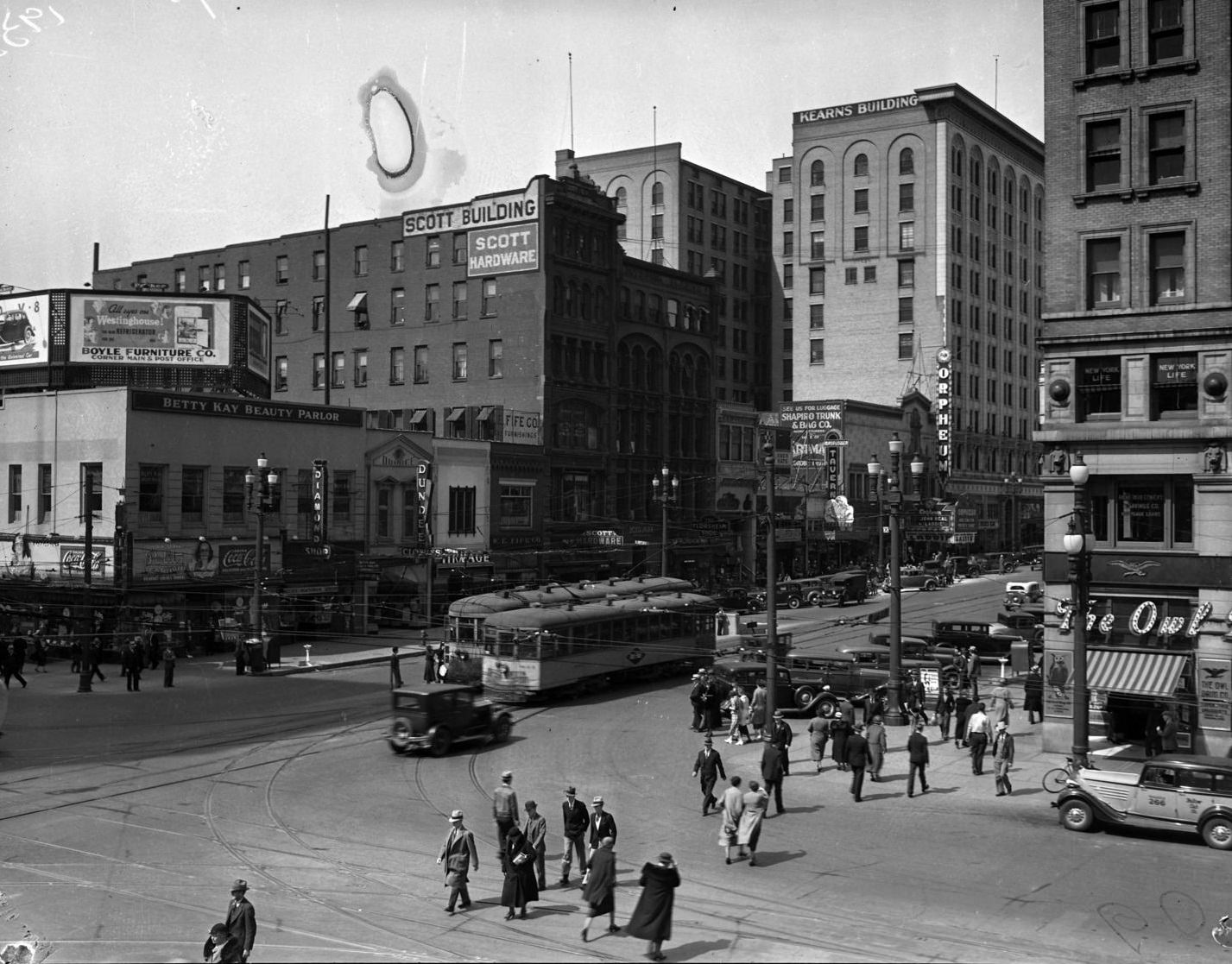 Downtown Salt Lake City, 1930s.