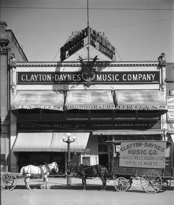 Clayton Picture of Daynes Music Company, Salt Lake City, 1909.