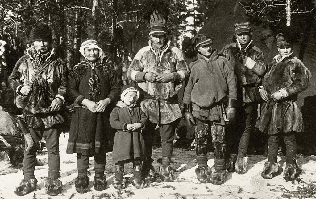 Swedish Sami family from the turn 1800 - 1900