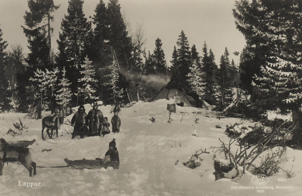 Nomad Sami Winter Camp Sweden published 1925
