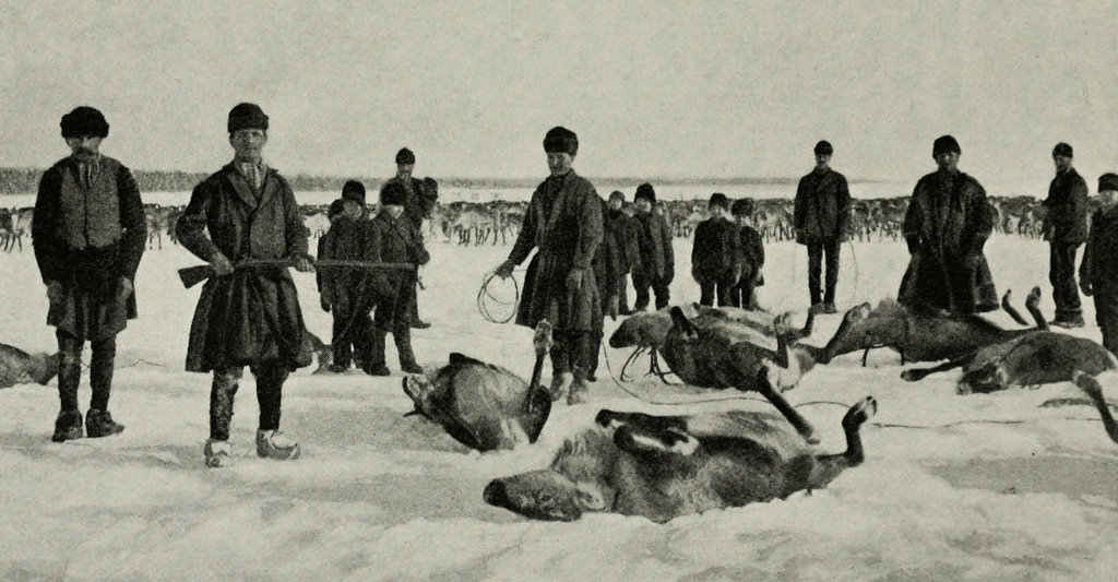 Reindeer herders in Sweden, late 1800s.