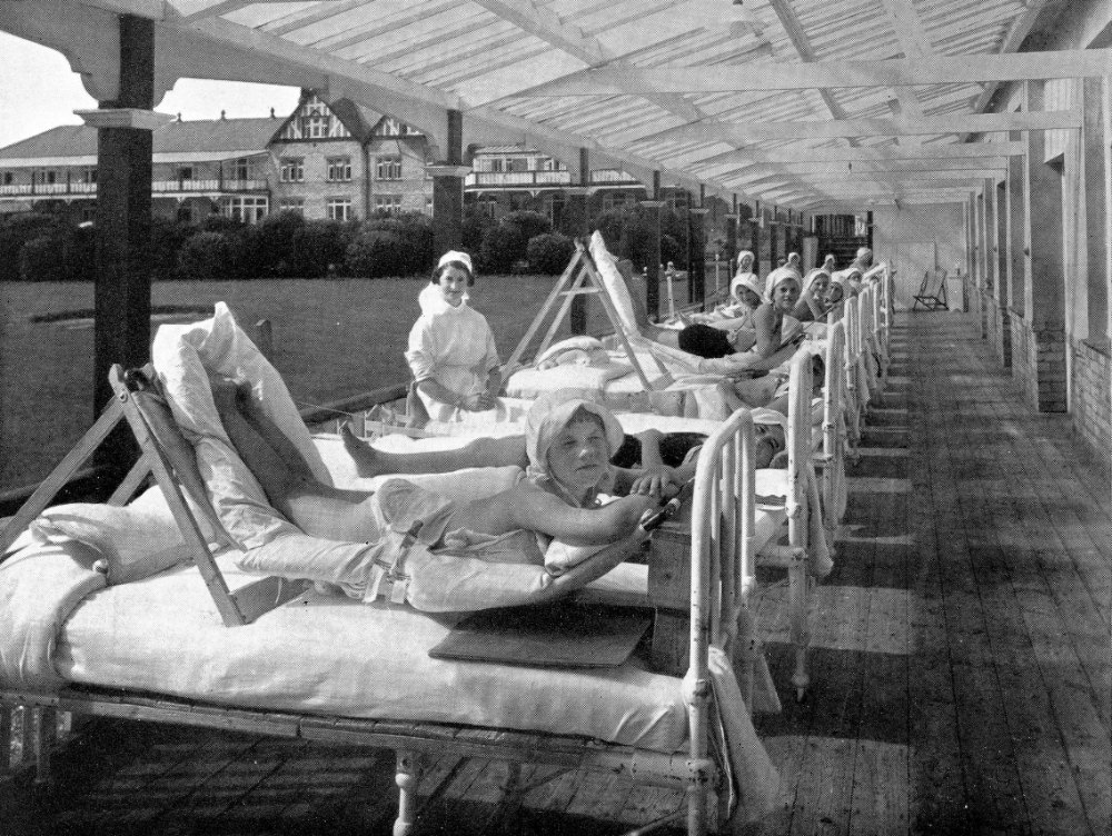 Senior girls - surgical cases’ at Stannington Sanatorium, the first British sanatorium for tuberculosis children in Morpeth, Northumberland.