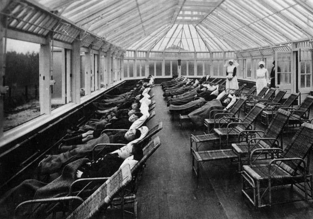 An interior view of Stannington Sanatorium, 1926.
