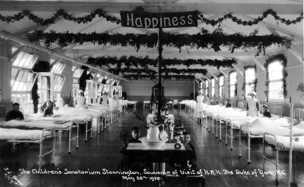 Inside of a ward at Stannington Sanatorium.